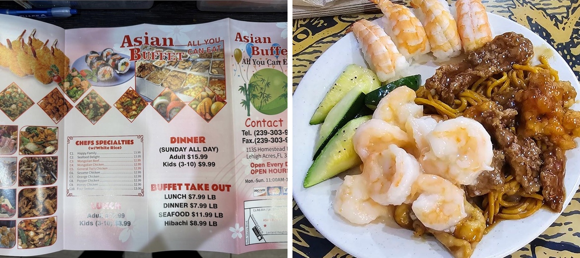 Asian Buffet Menu