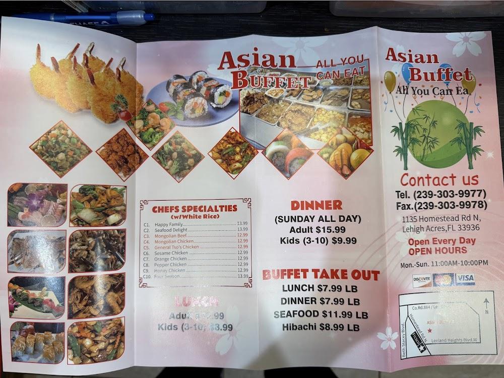 Asian Buffet Menu image 1